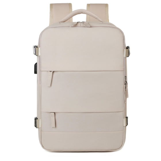 Рюкзак городской для путешествий дорожный с влагозащитой материал с портом для заряки 40х20х25 см,бежевый Каменец-Подольский