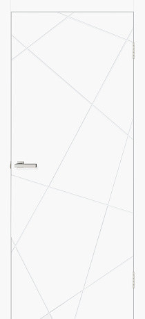 Межкомнатные двери Омис Геометрия 3 белый мат  600х2000 мм Киев - изображение 1