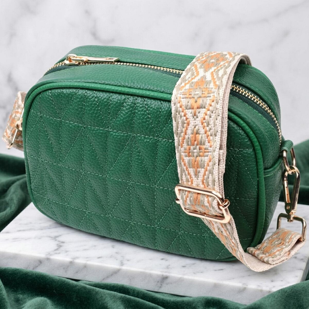 Жіноча сумка з натуральної шкіри Vintage 22613 Зелена Київ - фото 11