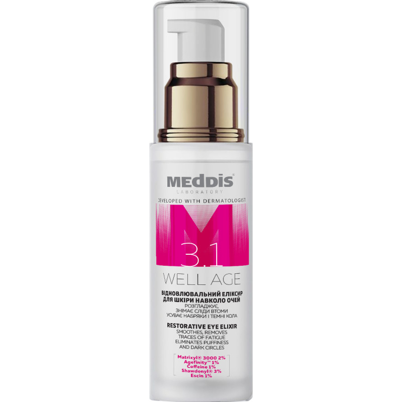 Відновлювальний еліксир для шкіри навколо очей Well Age Menopause Meddis 30 мл Київ - фото 1