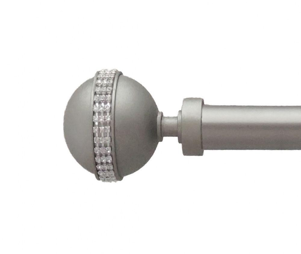 Карниз Orvit Авея металевий дворядний техно гладка труба кільце металеве Сатин 25\19 мм 160 см (00-00026325) Львов - изображение 2