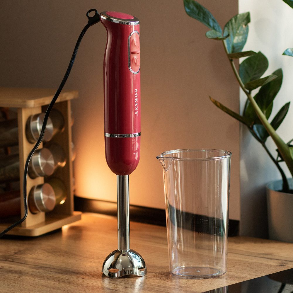 Sokany Ручний блендер Sokany 1726 занурювальний 300 Вт Рожевий Коломия - фото 6