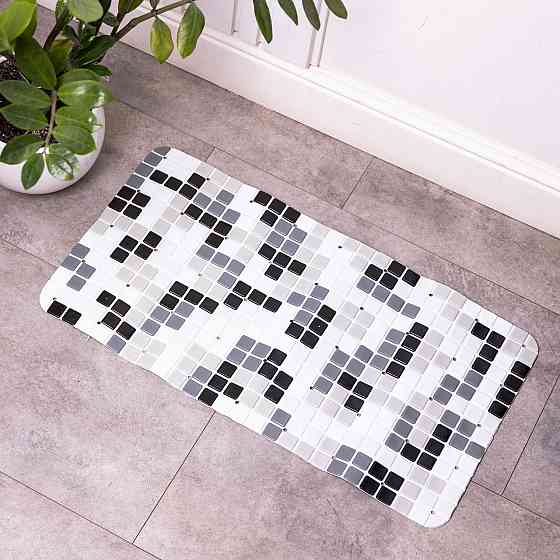 Антискользящий коврик на присосках для ванны и душа 65×35 (см) силиконовый Серый HP-42-47G Киев