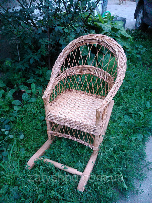 Дитяче плетене крісло гойдалка Київ - фото 2