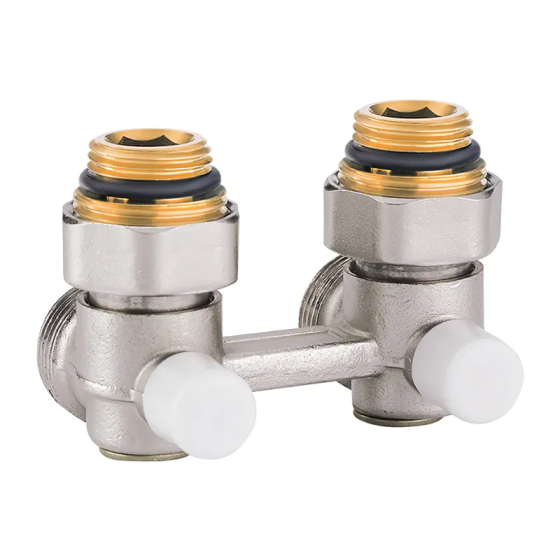 Вузол нижнього підключення радіатора кутовий із кульовим затвором 3/4"x1/2" Koer KR.1134 (KR3115) Київ