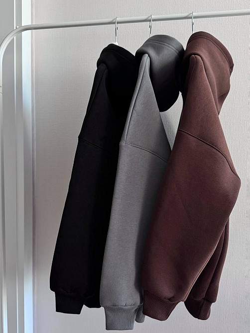 Жіноче базове оверсайз худі турецьке тринитка пін'є Шоколад Одеса - фото 4