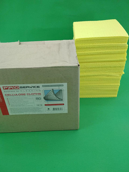 Губчатая влагопоглощающая салфетка из натуральной целлюлозы  балком 60шт PRO (1 пачка) Харків - фото 2
