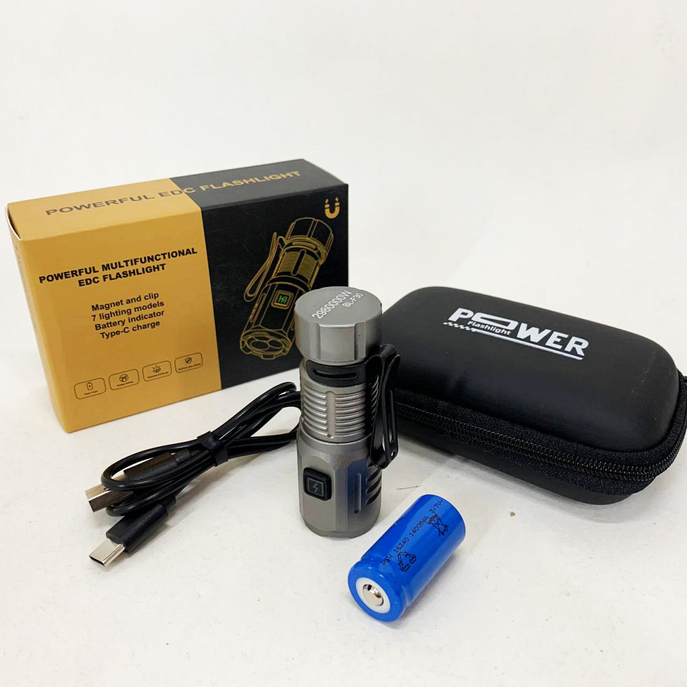 Мощный аккумуляторный лед фонарик, Фонарик на все случаи, Оригинальный ручной фонарь HI-35 Львов - изображение 6