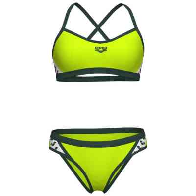 Купальник Arena Icons Bikini Cross Back Solid 005037-660 Салатовий 42 (3468337529262) Вінниця