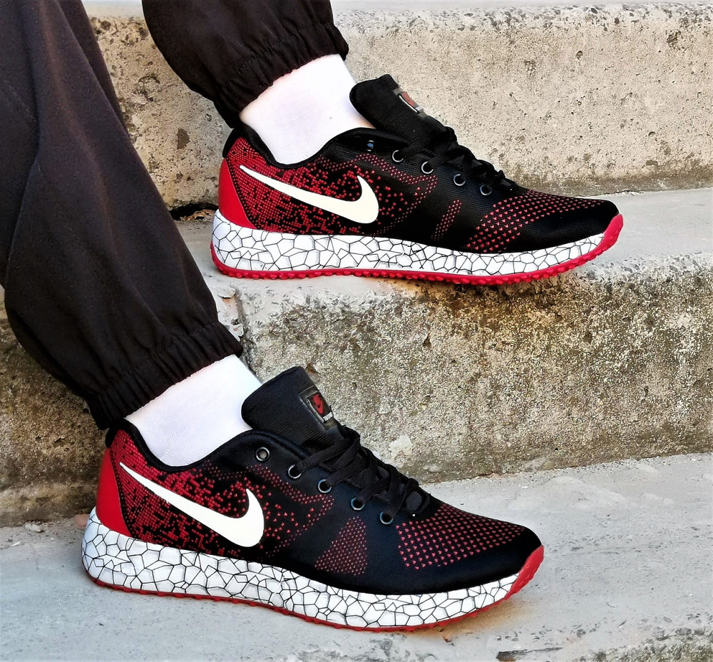 Кросівки Nike Чорні Чоловічі Найк Червоні (розміри: 41,42,43,44,45) Дніпро - фото 3