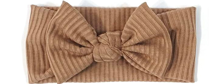 Пов'язка для волосся з бантом коричнева Київ - фото 1