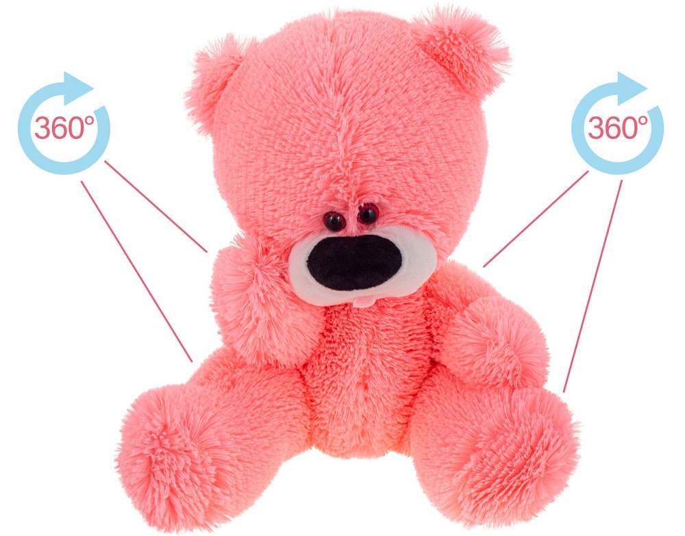 Ведмідь на шарнірах Аліна 32 см Рожевий Киев - изображение 3