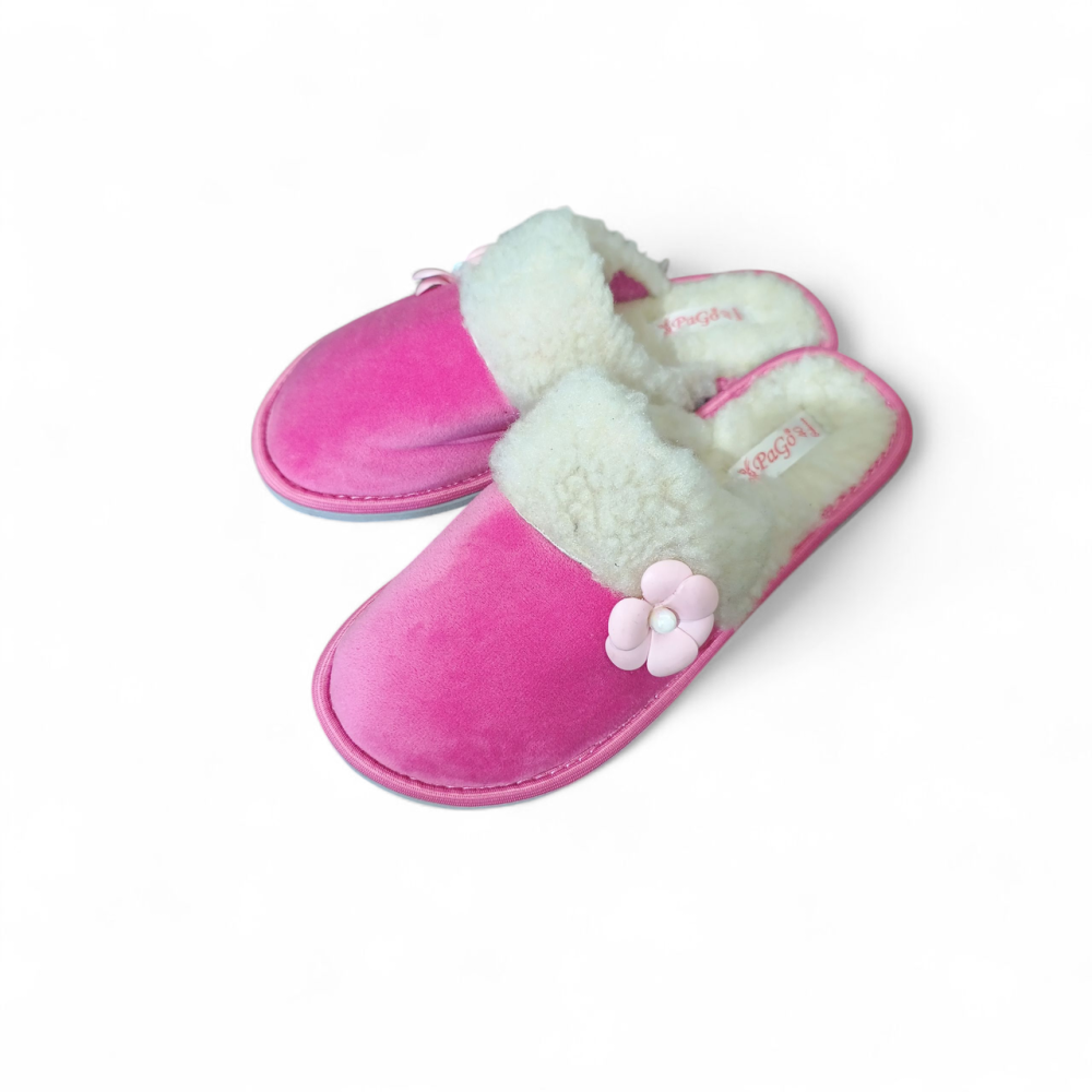 Закриті капці жіночі паркетні PaGo квітка рожевий Одеса - фото 1