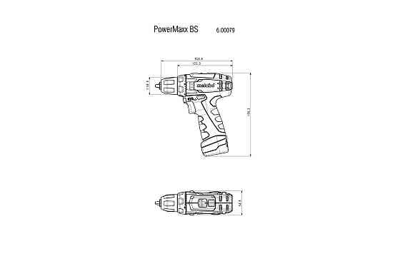 Аккумуляторная дрель-шуруповерт Metabo PowerMaxx BS 10.8V 600079550 2X2AH LI-ION Коломия