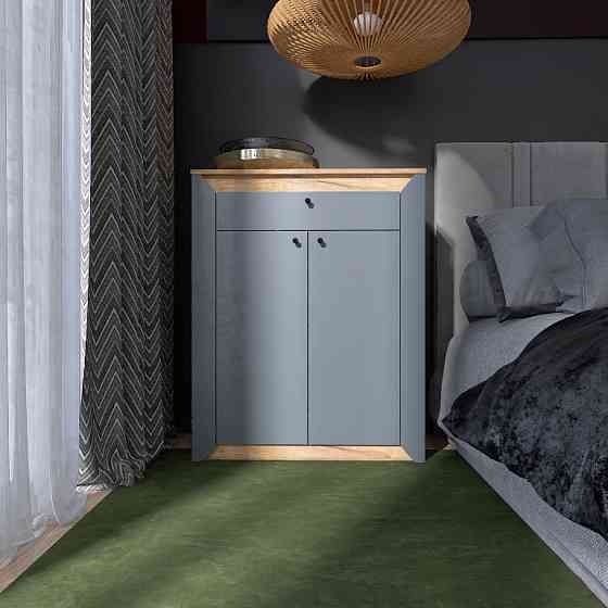 Тумба закрита Еверест Нордік-800 80х38х100 см Графіт + Дуб крафт золотий (DTM-5530) Дніпро