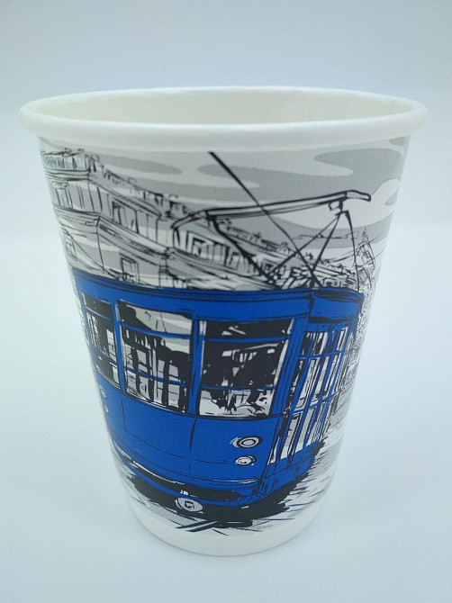 Стакан картонний 2х шаровий 415 мл малюнок (25 шт) Харків - фото 3