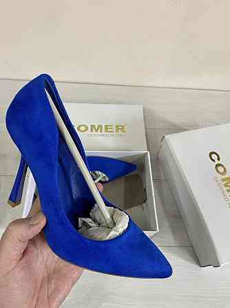 Comer Туфлі жіночі COMER сині еко-замша каблук 10см 38р (5467) Коломия