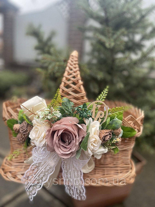 Пасхальний кошик з лози великий з прикрасою Київ - фото 5