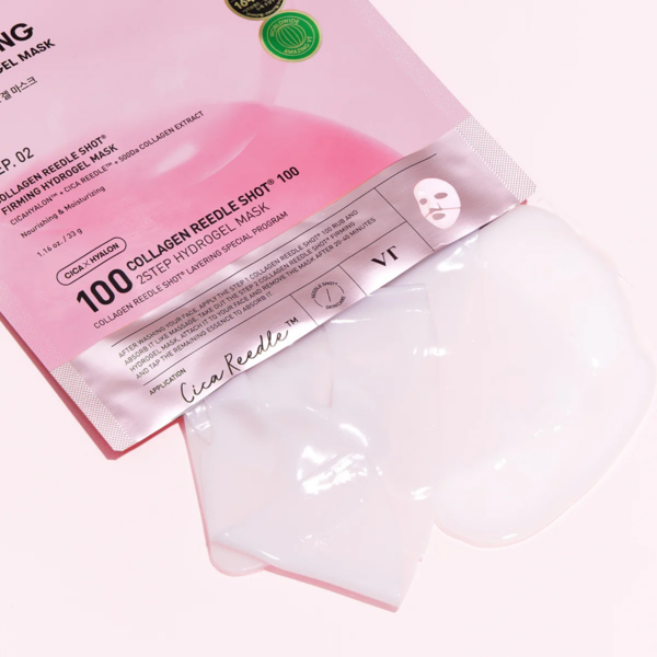 Маска гидрогелевая укрепляющая с коллагеном Collagen Reedle Shot 100 2step Hydrogel Mask VT Cosmetics 1,5 г + 33 г Киев - изображение 2