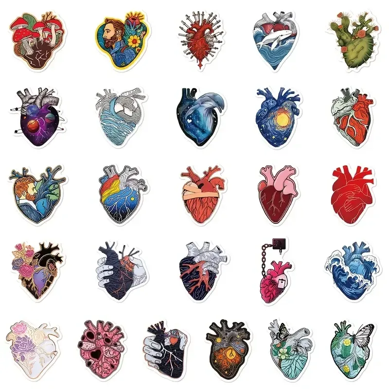 Набор стикеров «Анатомические сердца» – 50 штук Киев - изображение 4