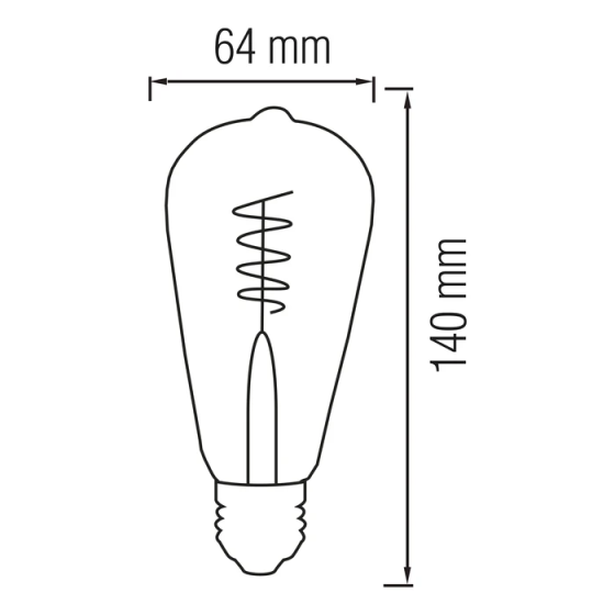 Лампа светодиодная FILAMENT RUSTIC GLOBE-6W слой E27 2200К Horoz Харьков