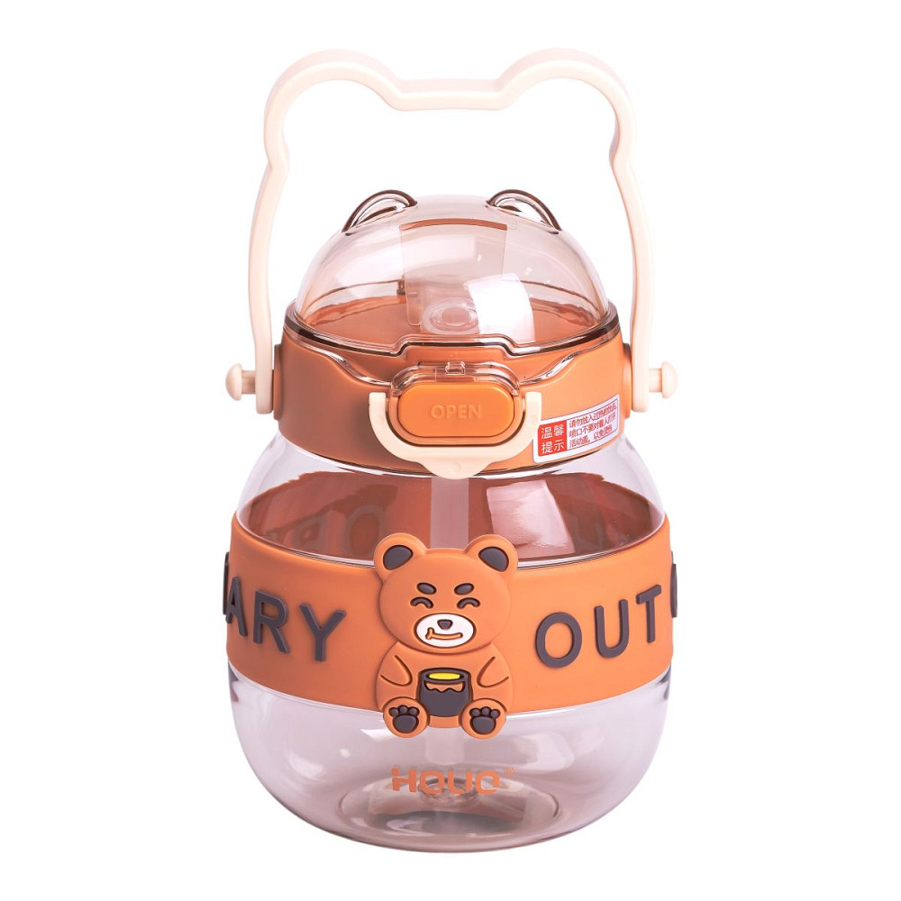 Yiwu Пляшка для води дитяча з трубочкою 580 мл з ручкою та ремінцем HP-14-37BR Киев - изображение 3