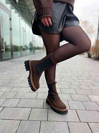 Без бренда Черевики жіночі KATI SHOES 314 коричневі (зима, замша натуральна) (5711) 37 Коломия