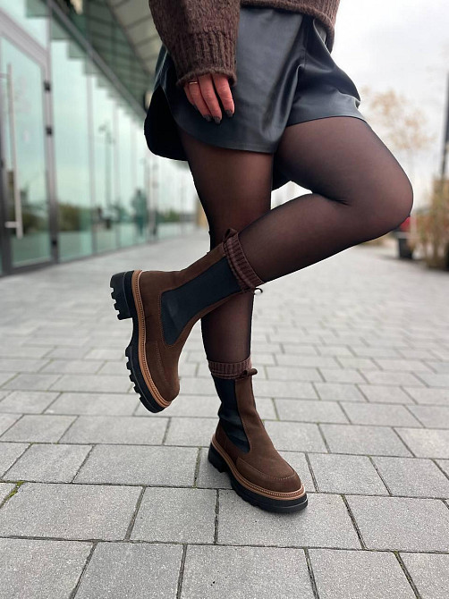 Без бренда Черевики жіночі KATI SHOES 314 коричневі (зима, замша натуральна) (5711) 37 Коломия - фото 6