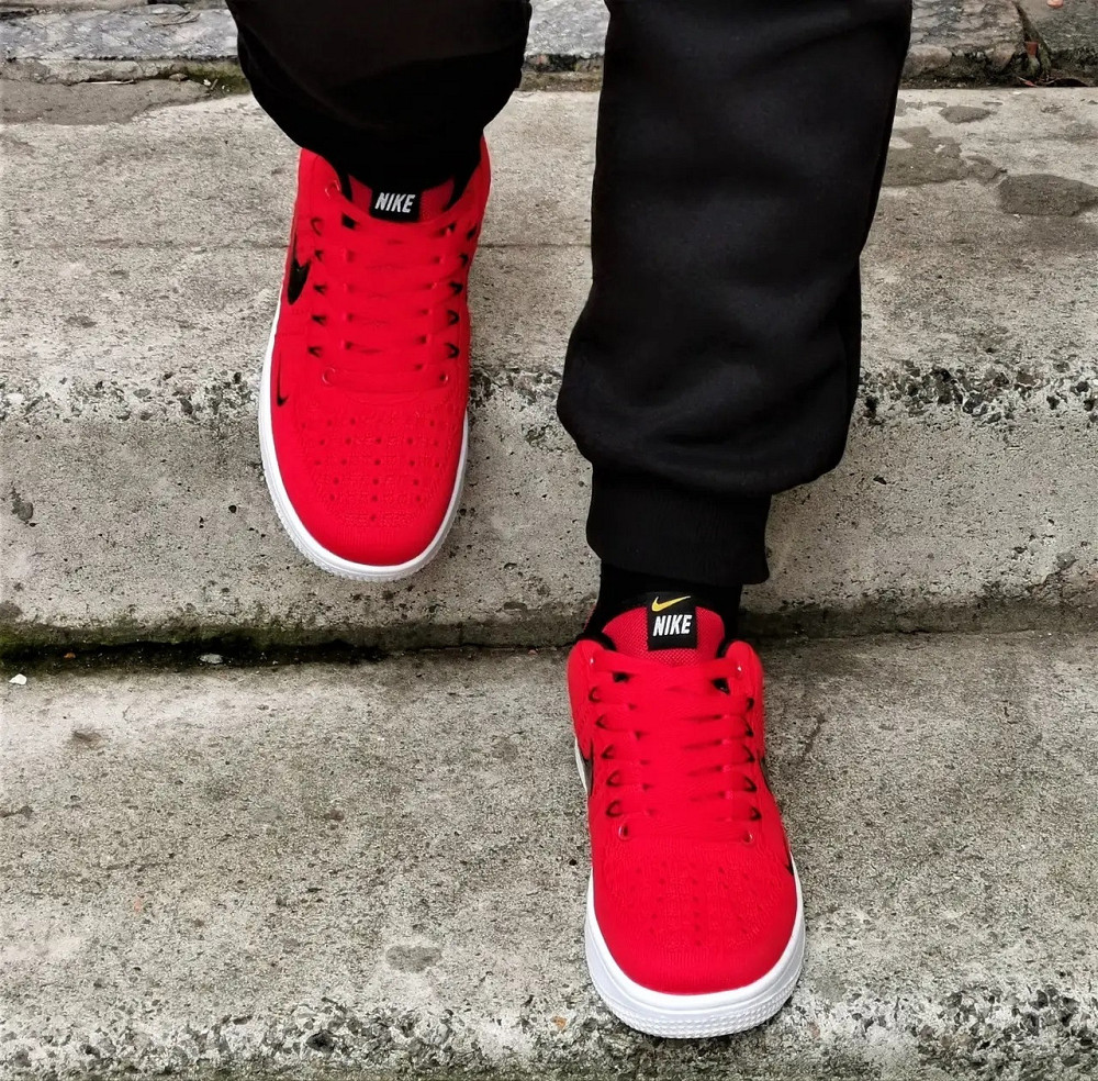 Кроссовки Nike Force Красные Женские Форсы Найк (размеры: 36,37,38,39,40,41,42,43) Днепр - изображение 5