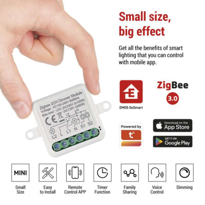 Модуль управления умным домом EMOS H5108 ZigBee 3.0 2-Channel Dimmer (H5108) Винница - изображение 5
