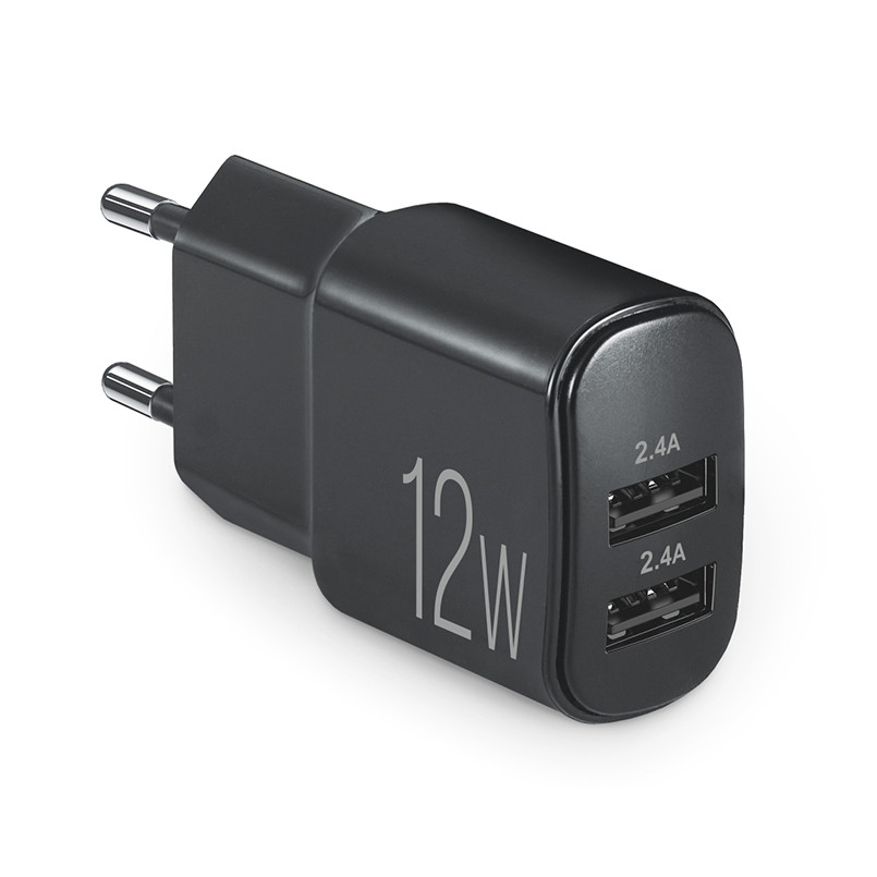 Сетевое зарядное устройство Brevia ePower 12W 2xUSB-A черный Львов - изображение 1
