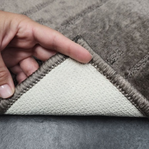 Набір килимків для ванної кімнати 2шт 50*80см+40*50см U-виріз Полоса Smile бежевий поліпропілен Дариана Житомир - фото 2