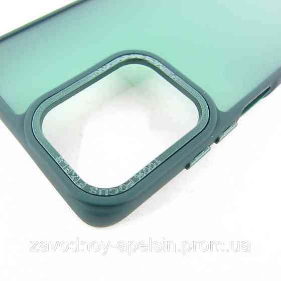 Motorola Moto G04 G04s Матовый чехол Frame TPU+PC (зеленый) Одесса