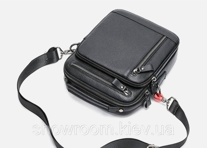 Шкіряна чоловіча сумка Leather Collection (6154) Київ - фото 3