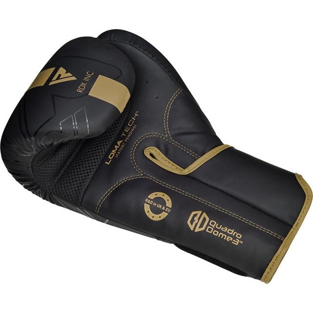 Боксерські рукавиці RDX F6 Kara Matte Golden 10 унцій (капа в комплекті) Каменское - изображение 7