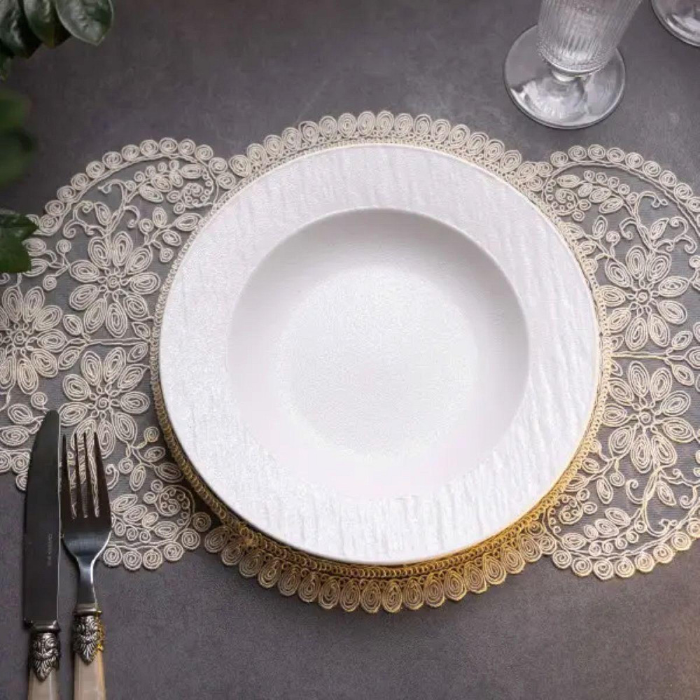 Тарелка суповая фарфоровая 23 см белая HP-7-724 Киев - изображение 2