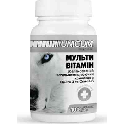 Витамины для собак Unicum PREMIUM мультивитамин 100 табл. (4820150201869) Винница