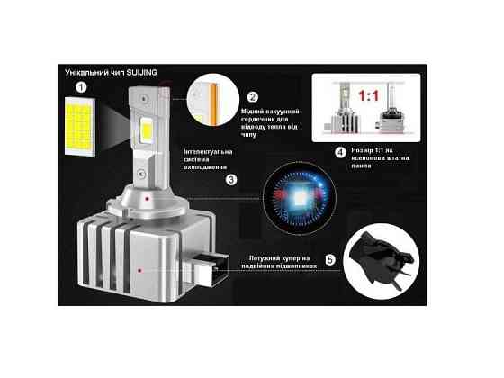 Комплект світлодіодних ламп Qline Ultra D8S 65W 6000K (2шт) Харків