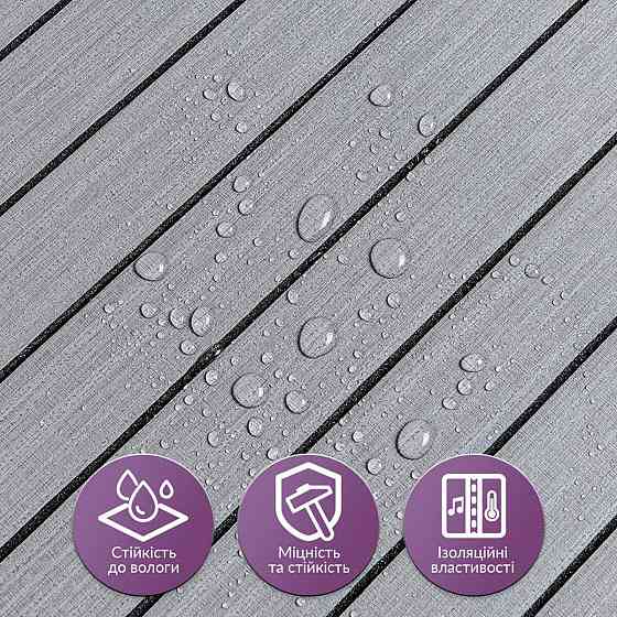 Покрытие виниловое самоклеющееся 3D рейки 600х600х2,8мм Тик седой SW-00002206 Киев