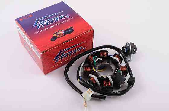 Статор генератора скутер 4 Т китай 125/150 (7+1 катушек) Мукачево