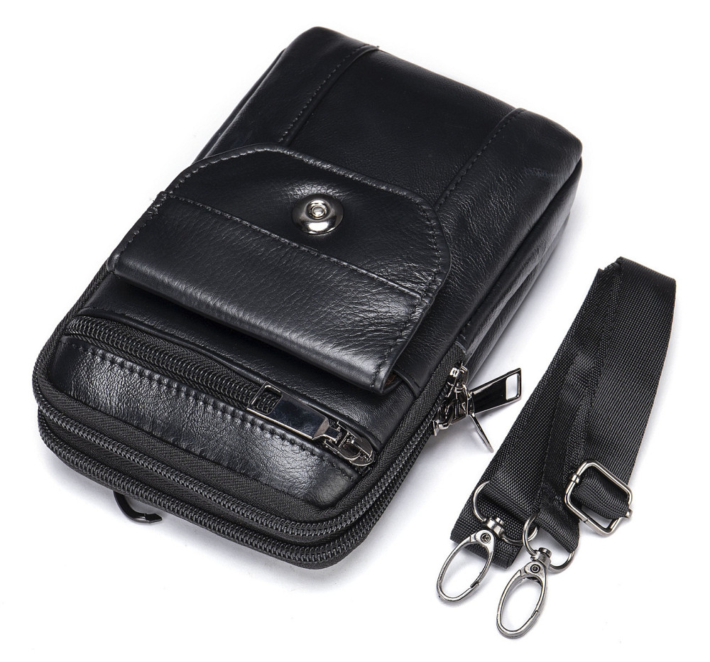 Шкіряна сумка на пояс Чорна (Vintage) Київ - фото 2