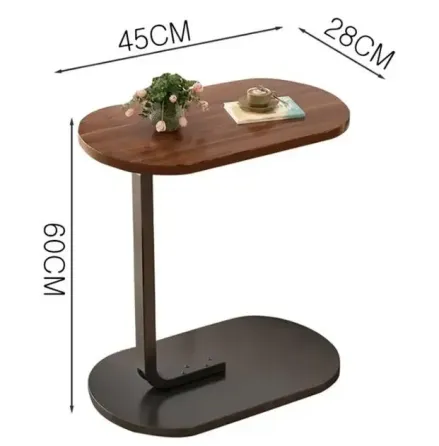 Прикроватный столик Stenson с деревянной столешницей и металлическим основанием 28×45×60 см Коломия