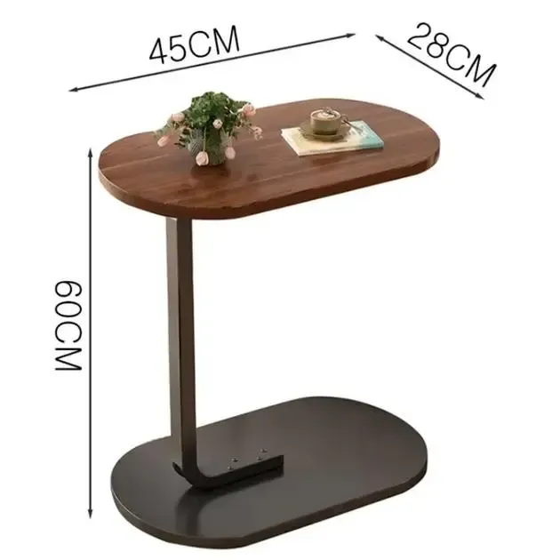 Прикроватный столик Stenson с деревянной столешницей и металлическим основанием 28×45×60 см Коломия - фото 5