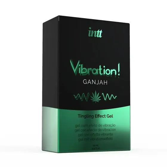 Рідкий вібратор Intt Vibration Ganjah (15 мл), густий гель, незвичайний смак, діє до 30 хвилин Львів