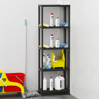 Стелаж Plastmeccanica Universal Vent пластиковий 5 полиць 60х30х180 см чорний (5137) Вінниця - фото 2