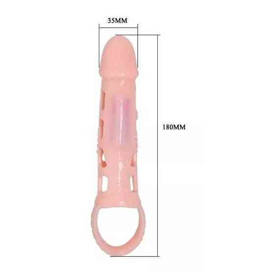 Насадка с вибрацией для увеличения пениса Petty Love - 18 см Винница