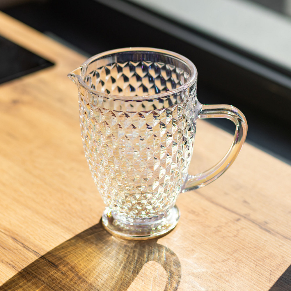 Глечик для напоїв 1.2 л із товстого скла фігурний rainbow HP-19-251 Коломыя - изображение 2