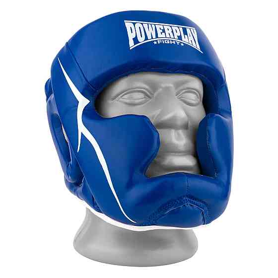 Боксерський шолом тренувальний PowerPlay 3100 PU Синій XS Каменское