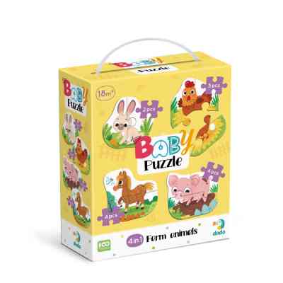 Пазл DoDo 4 в 1 Baby puzzle. Сельские животные (300686) Винница