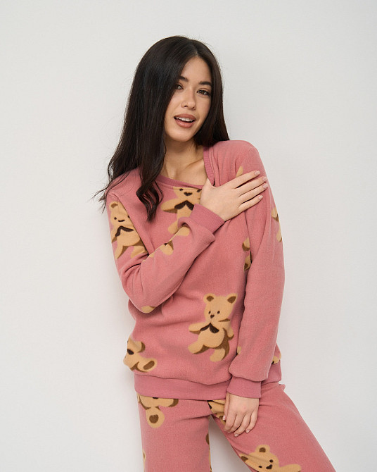 Женская теплая пижама со штанами Флис - медведи Тедди Lady Secret 94128 L Киев - изображение 6